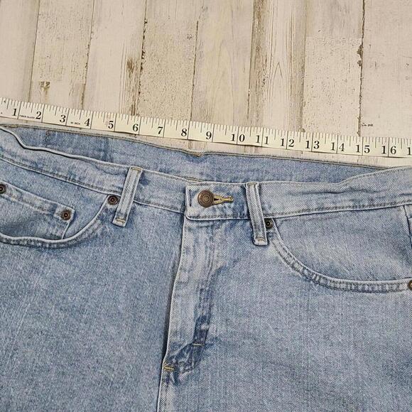 Vintage Wrangler Cut Off Shorts Jean Denim 32 Waist High Waisted Relaxed - Picture 4 of 6